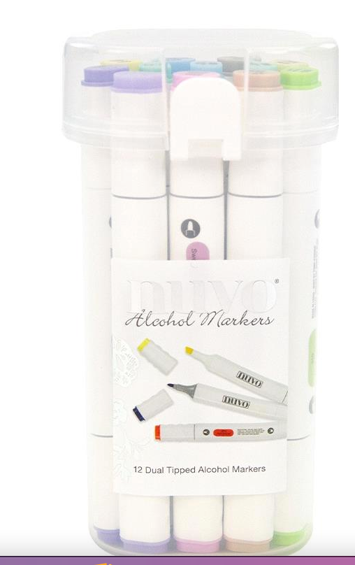 Nuvo Alcohol Markers 12/Pkg Muted Midtones